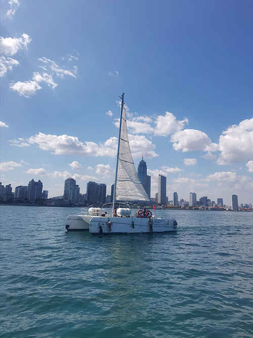 大帆船海上看煙臺