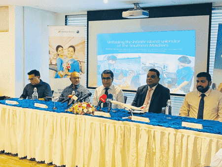 斯里蘭卡航空公司與Manta Air 合作，將乘客從甘島送到馬爾代夫 Koodhdhoo 市