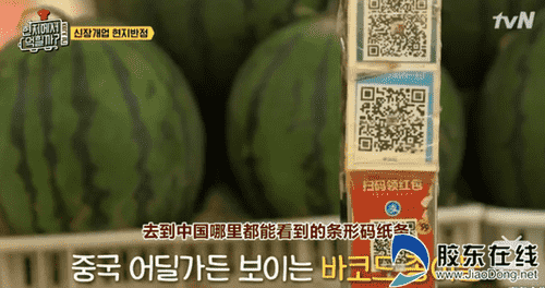 節目視頻截圖：嘉賓表示二維碼支付很方便