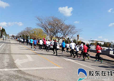 煙臺市環島馬拉松賽在養馬島開賽